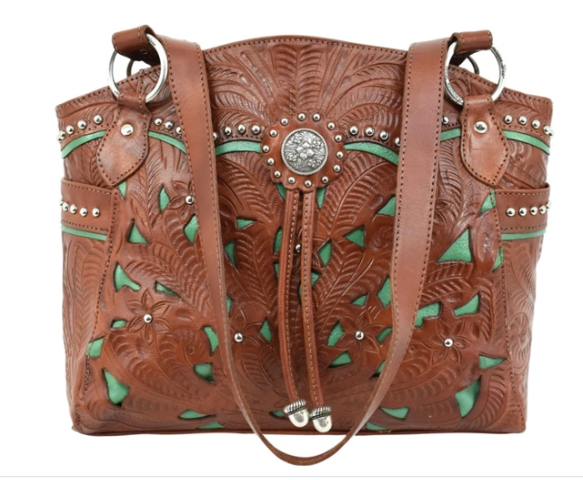 American west leather handbag hotsell