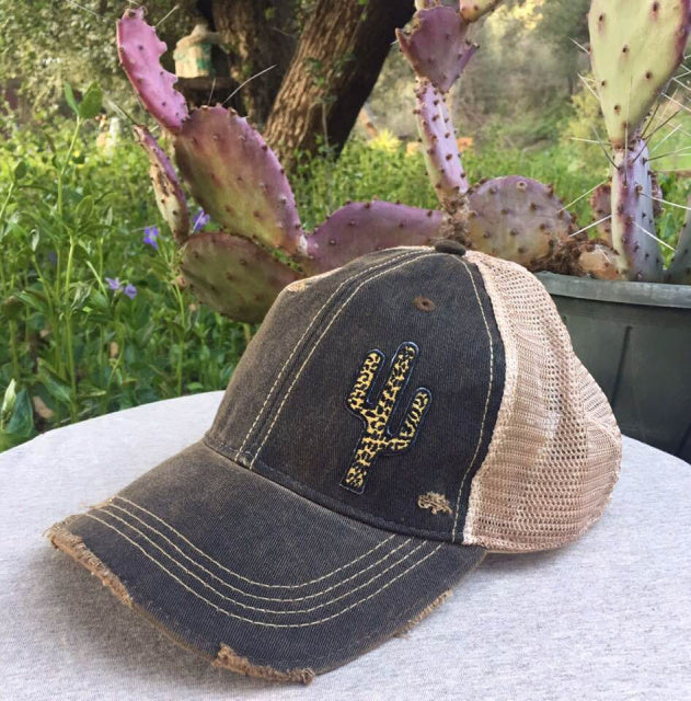 Original Cowgirl Clothing Leopard Spots Cactus Ball Cap Spicy Mustard #27020020