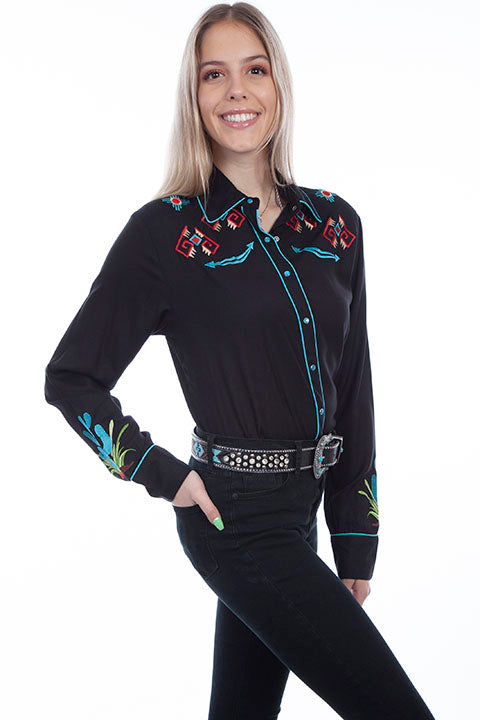 Scully Ladies' Vintage Inspired Southwest Design Front
