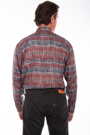 Scully Men's Signature Shirt Collection Brick Stripe Back
