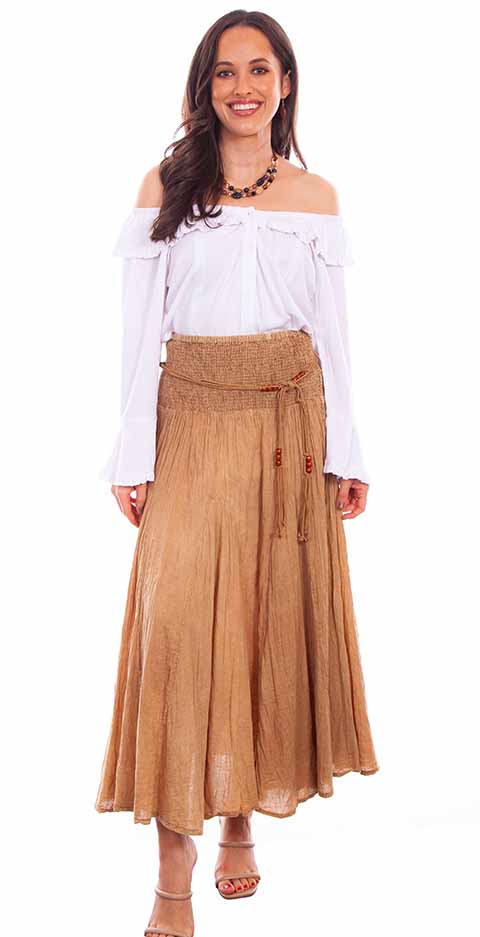 Ladies' Scully Cantina Collection Khaki Cotton Skirt