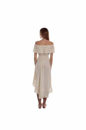 Scully Cantina Collection Ladies' Off Shoulder Dress Vanilla Back