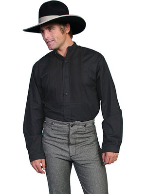 Scully Men's Old West Rangewear Gambler Shirt Black Front