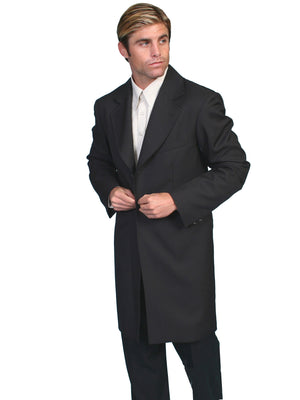 Scully Rangewear Old West 100% Poly Black Frock Coat Front