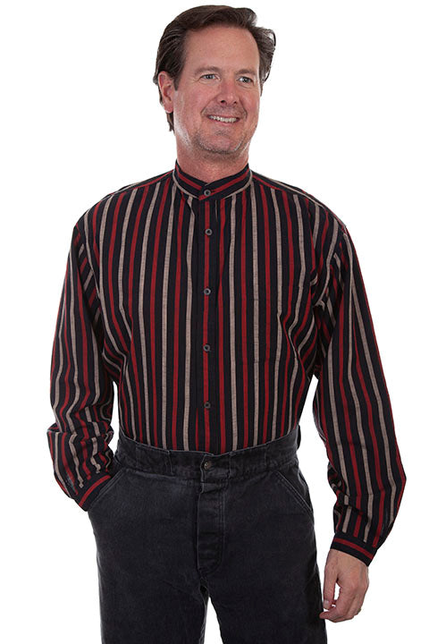 Scully Men's Rangewear Black Stripe Shirt Front #719293