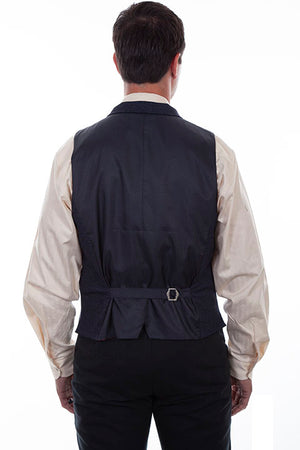Scully Men's Rangewear Four Button Solid Vest Blue Back