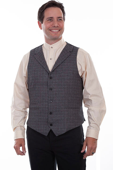 Scully Men's Rangewear Tweed Grey Vest Front
