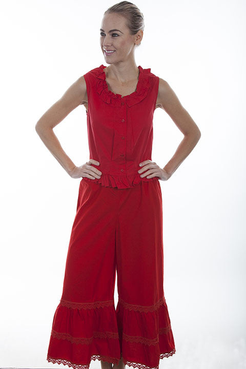 Scully Ladies Old West Rangewear Bloomers Red Front