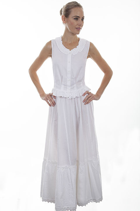 Old West Collection Petticoat Rangewear Ladies White Front
