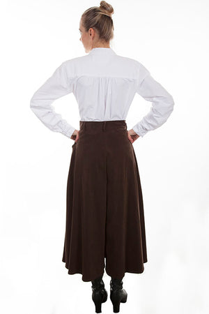 Old West Collection Split Skirt Pant Rangewear Brown Back