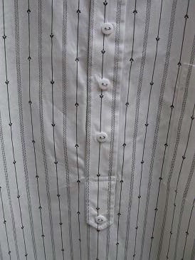 Scully Men's Old West Rangewear Tombstone Collar Shirt White with Black Stripes Front