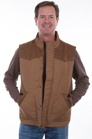 Men's Farthest Point Canvas Vest Front Tan