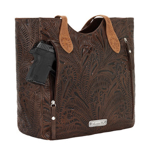 American West Handbag, Annie's Secret Collection, Tote, Gun, Chestnut Brown