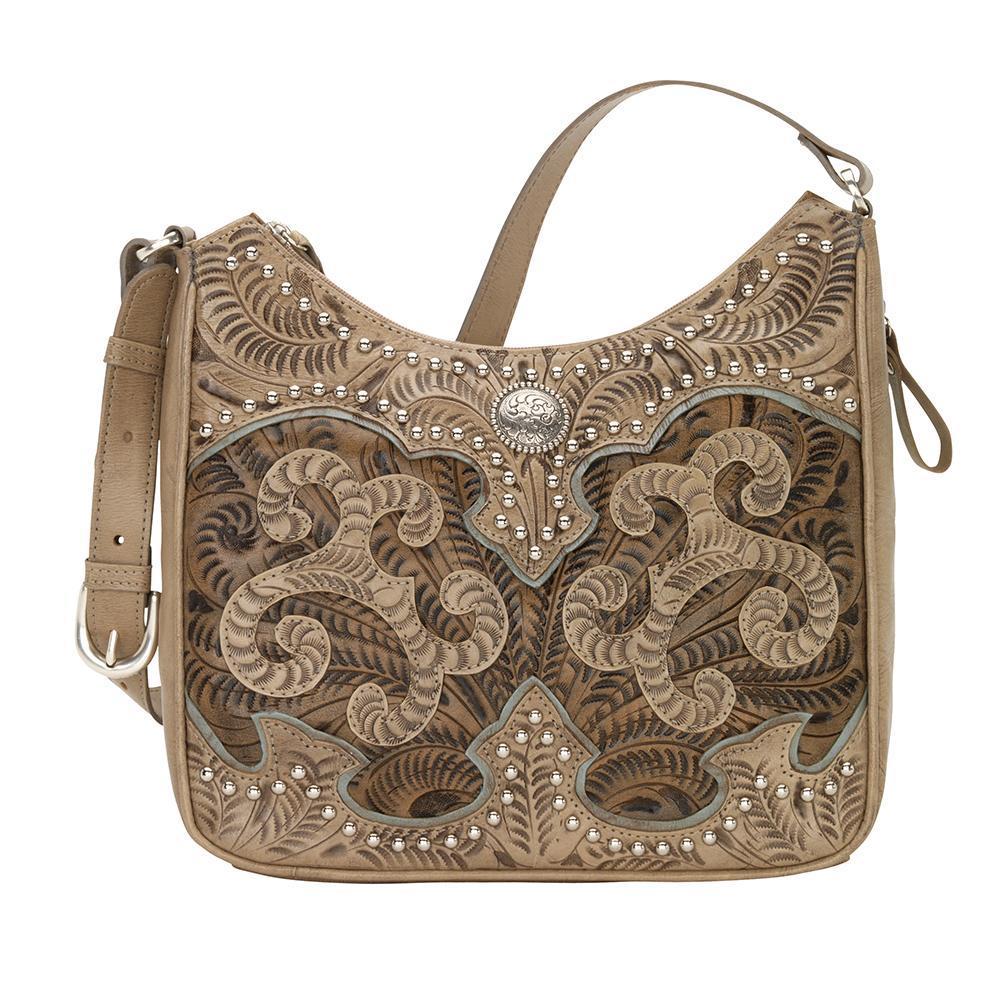 American West Annie's Secret Concealed Carry Shoulder Bag Front Sand