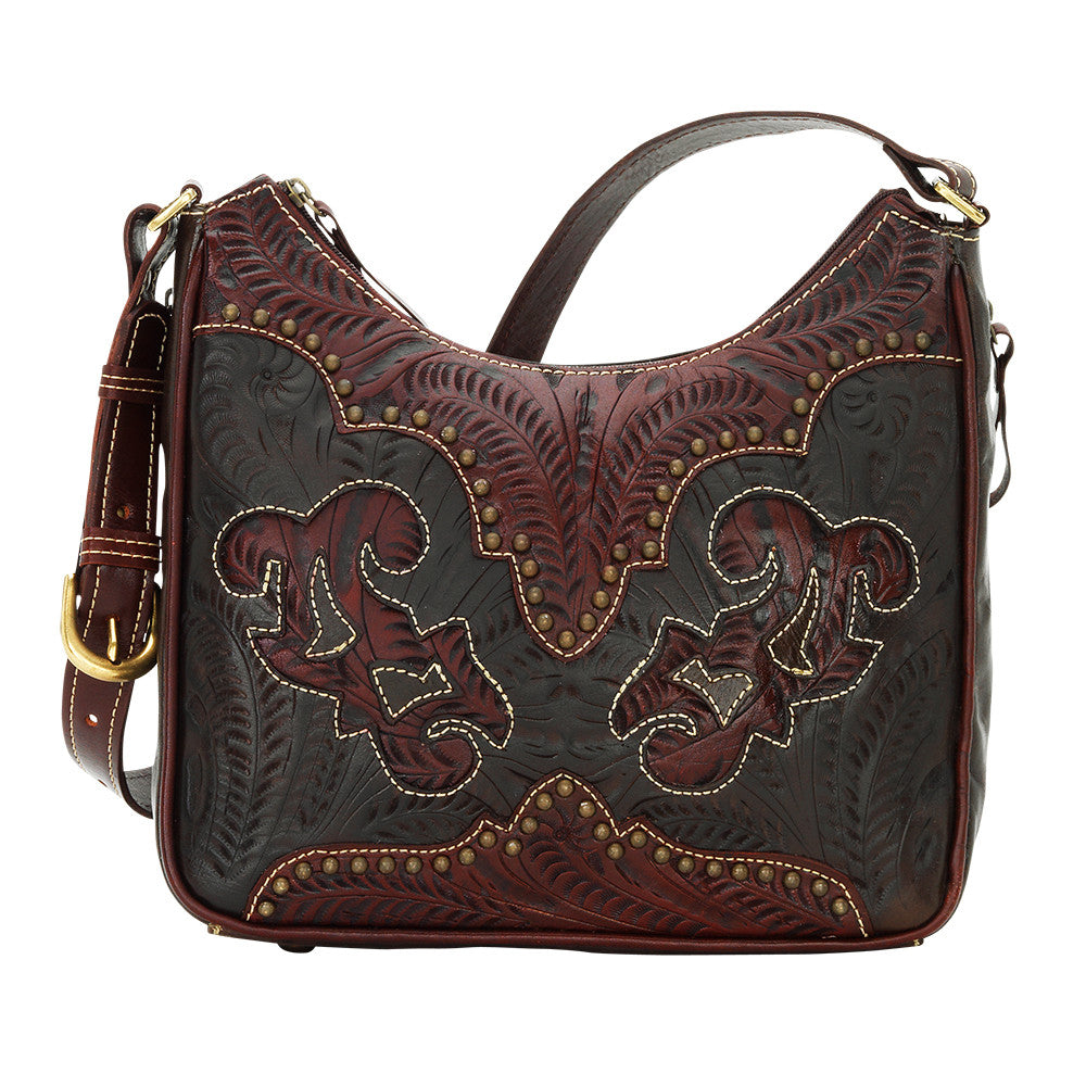 American West Handbag, Annie's Secret Collection, Shoulder Bag, Front Crimson