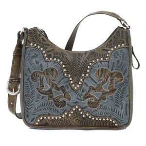 American West Handbag, Annie's Secret Collection, Shoulder Bag, Front Denim Blue
