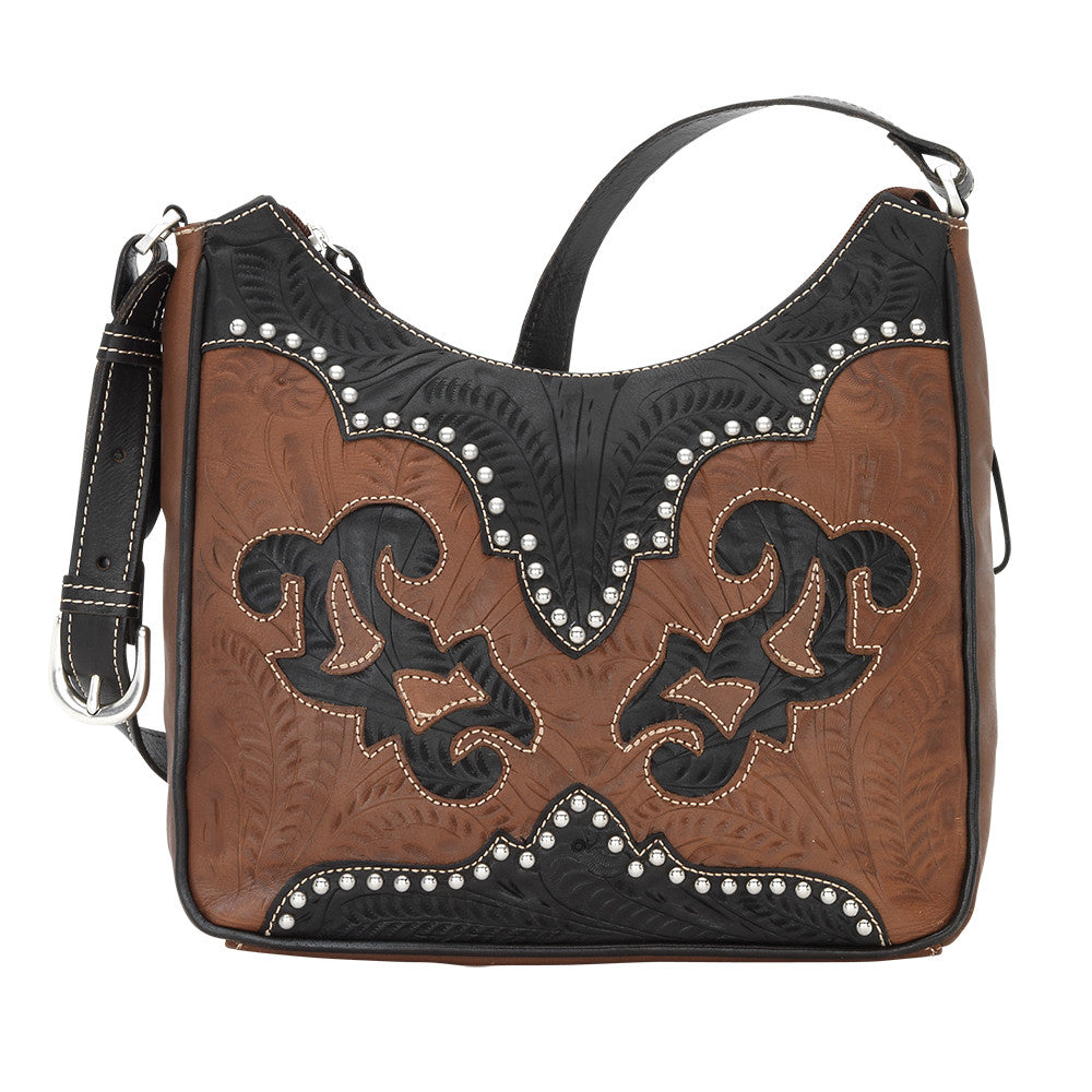 American West Handbag, Annie's Secret Collection, Shoulder Bag, Front Tan