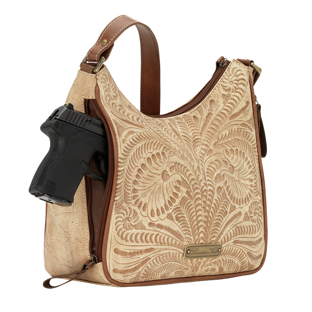 American West Handbag, Annie's Secret Collection, Shoulder Bag, Back Distressed Cream