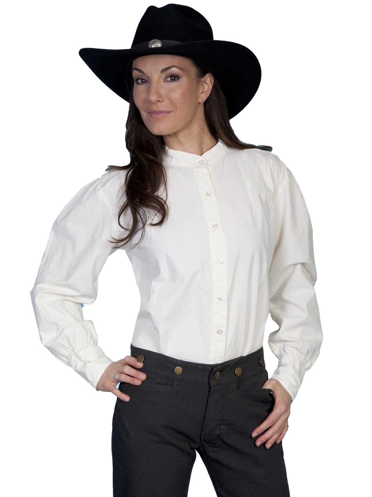 Scully Ladies Rangewear Old West Collection Ranch Style Blouse Ivory