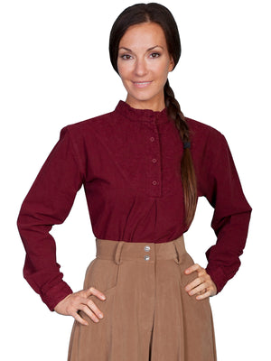 Women's Old West Top Collection: Rangewear Pullover Embroidered Inset Bib