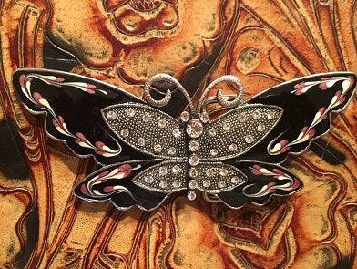 Butterfly Buckle with Crystal Accents