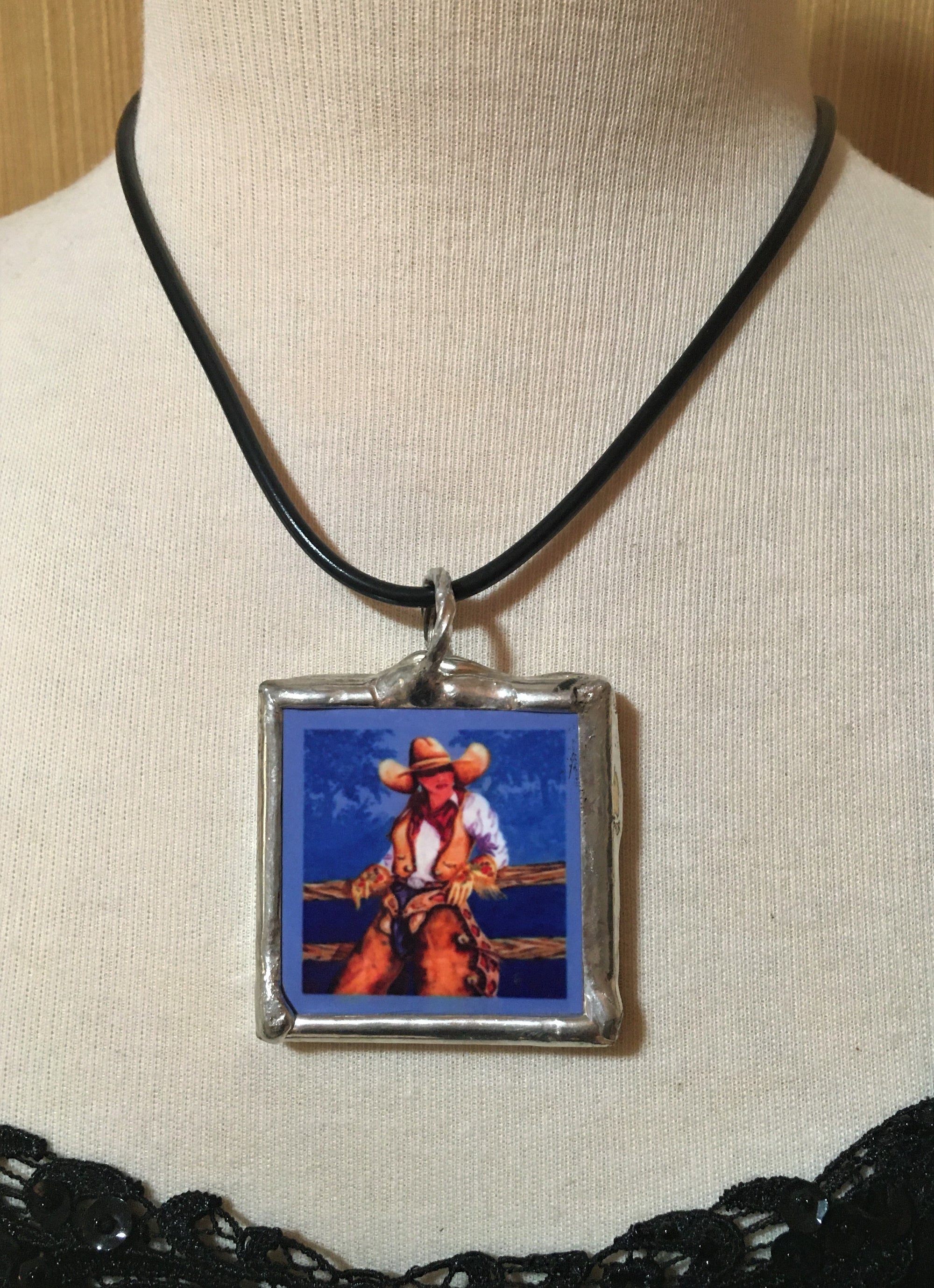 Ceramic Tile Necklace Doreman Burns Calypso Corral