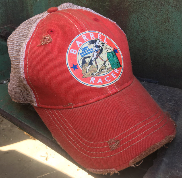 Barrel Racer Red Wash Ball Cap #270690