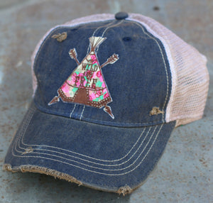 Original Cowgirl Clothing Ball Cap Wild and Free Dark Navy #270633