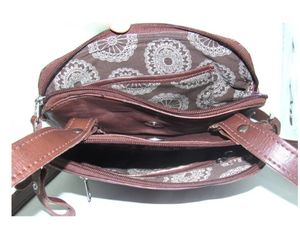American West Lariats & Lace Collection Crossbody Multi Compartment Bag Interior