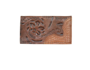 American West Men's Wallet Rodeo Style Dark Brown