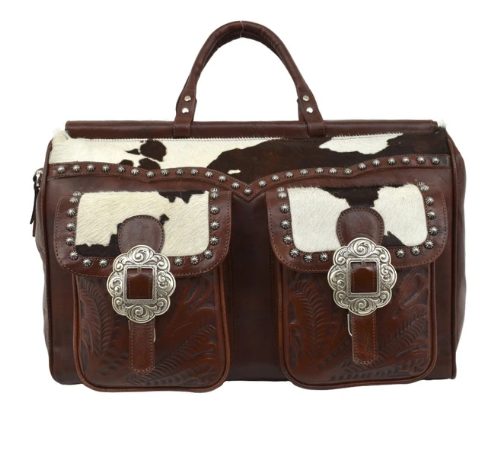 American West Pendleton Pony Hair On Hide Duffle Brown