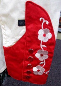 Vintage Inspired Western Shirt Men's Rockmount Ranch Wear Elvis Loving You Red Cuff