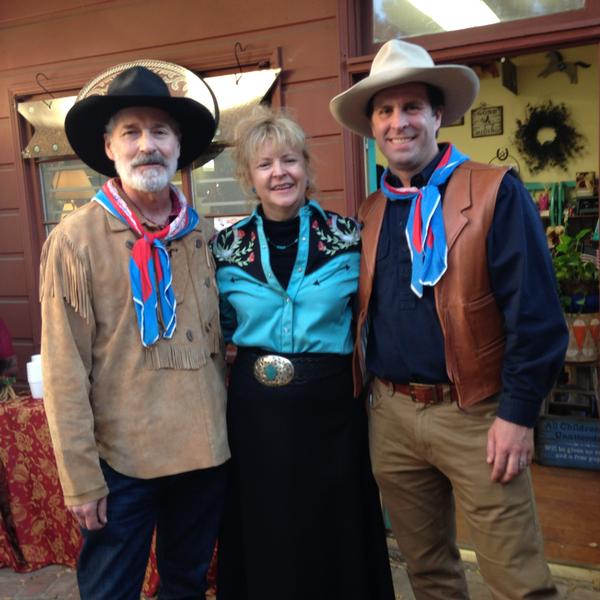 Author Eric H. Heisner & Aritst Al P. Bringas with OutWest's Bobbi Jean Bell