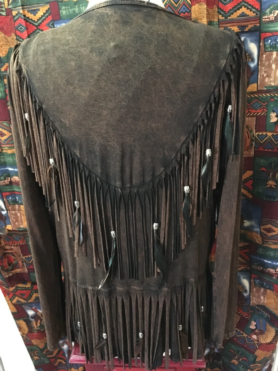 Designs by Pat Dahnke Feathered Fringed Jacket Back