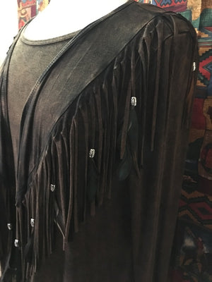 Designs by Pat Dahnke Feathered Fringed Jacket Side