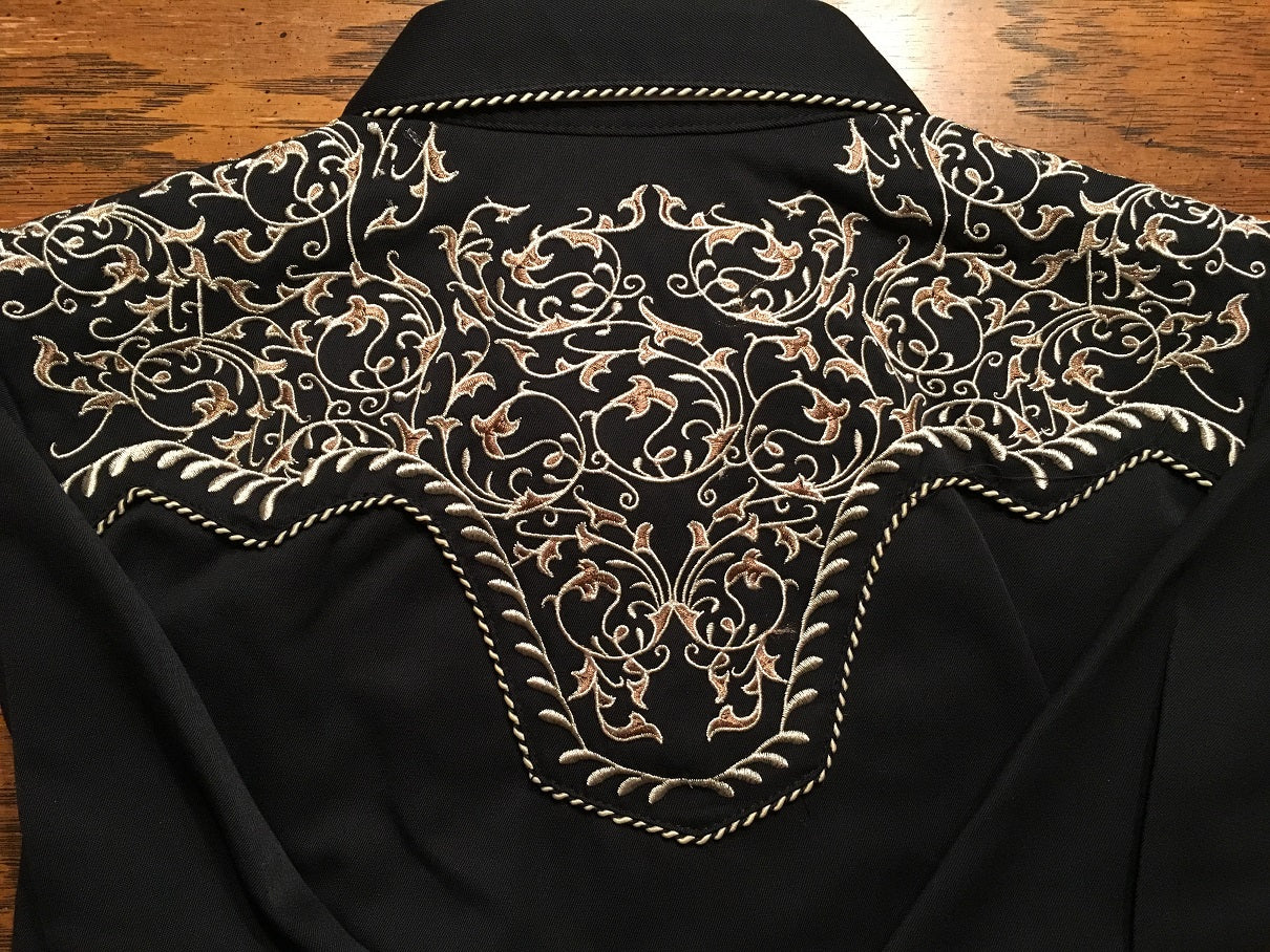 Vintage Inspired Western Shirt: Women's Scully Scroll Embroidery ...