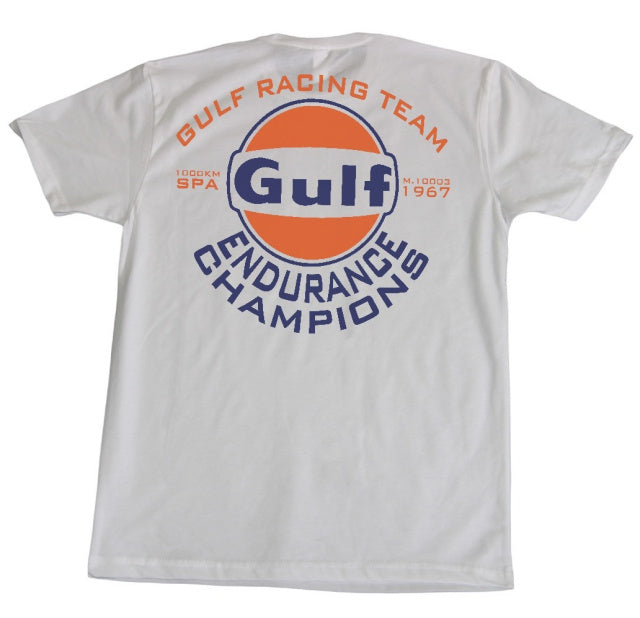 Men's M&P Speed Shop T-Shirt: GULF Endurance Racing White - OutWest Shop