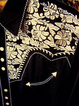 Vintage Inspired Western Shirt: Scully Men's Gunfighter Black & Gold ...