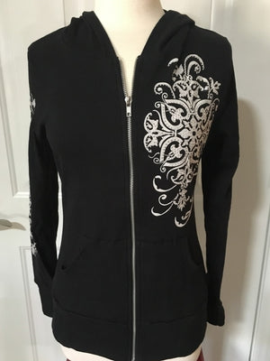 Liberty Wear Women's Hoodie Vintage Crystal Front