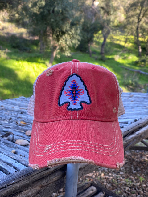 Original Cowgirl Clothing Ball Cap Kele Arrowhead Vintage Blue #2702207