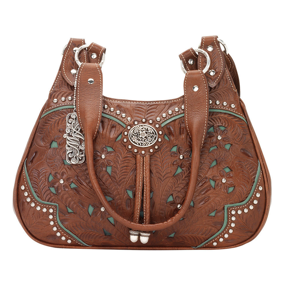 American West Lady Lace Collection: Western Zip Top 3 Compartment