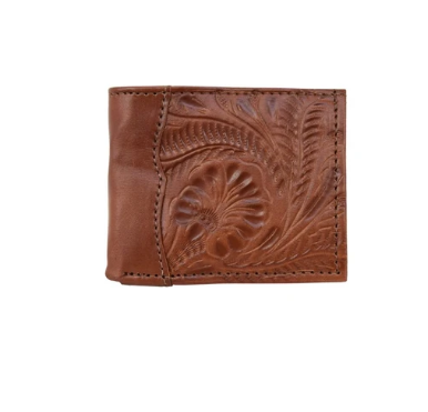 American West Men's Collection Bi-Fold Wallet Light Brown
