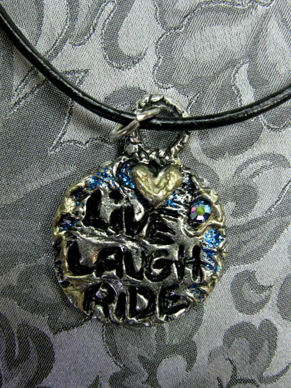 Necklace Live Laugh Ride On Cord