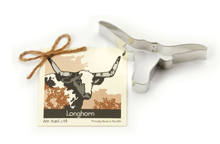 Ann Clark Cookie Cutter Longhorn with Recipe Card