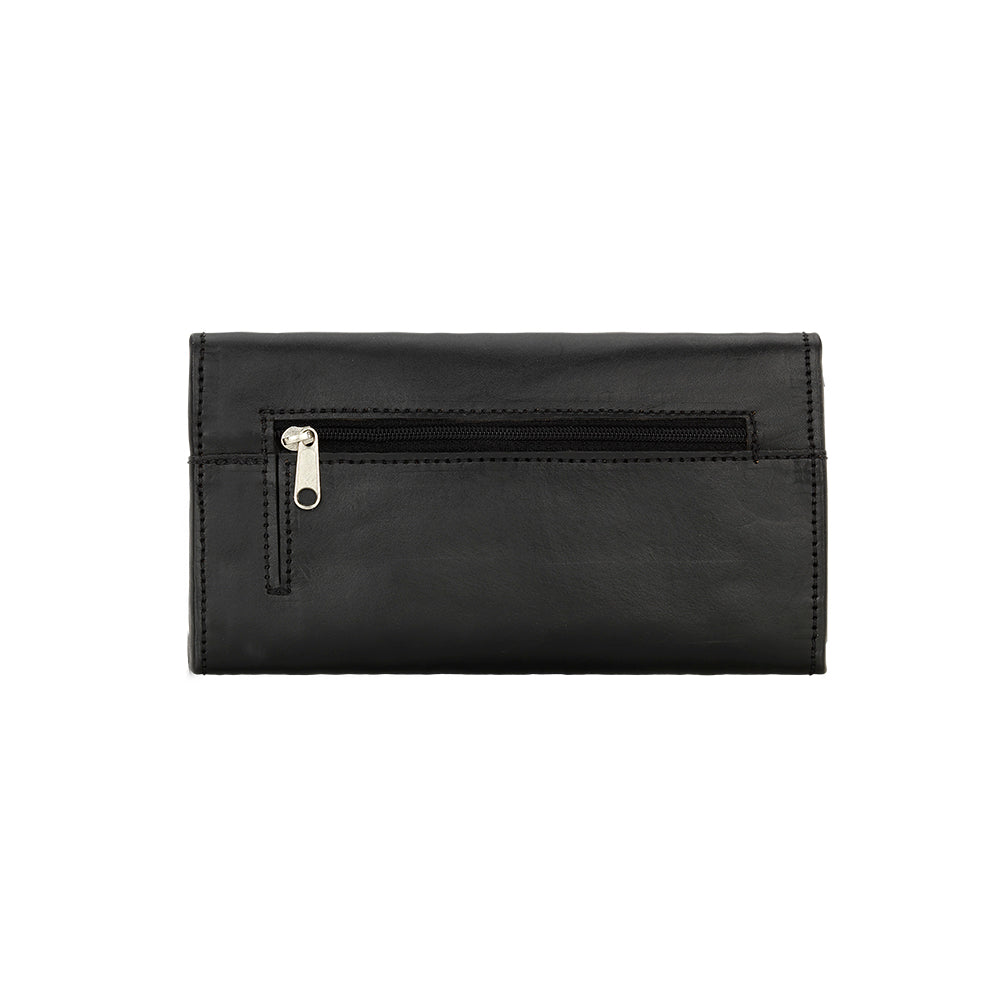 American West Mohave Collection Tri-Fold Wallet Black Back