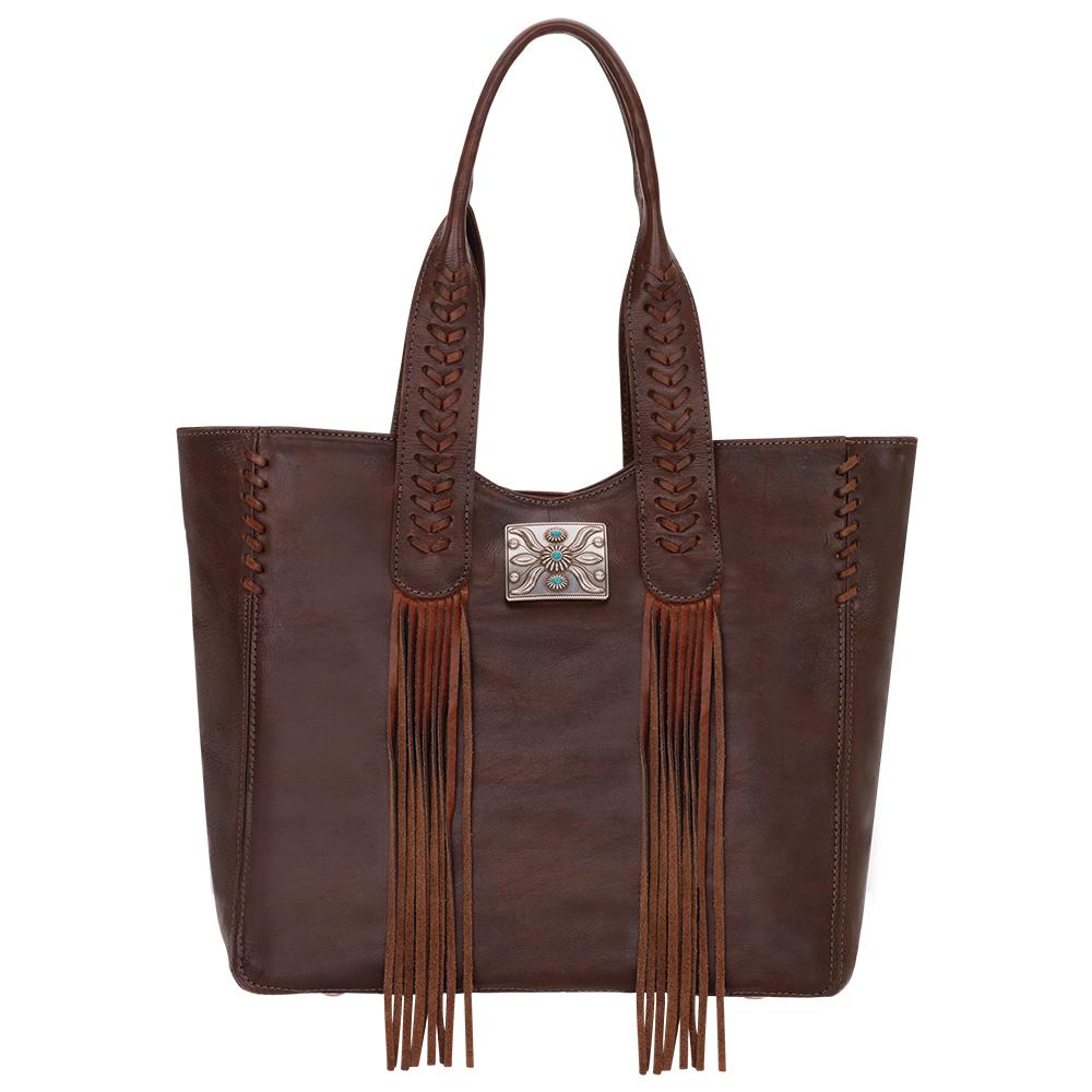 American West Mohave Canyon Small Tote Dark Brown 