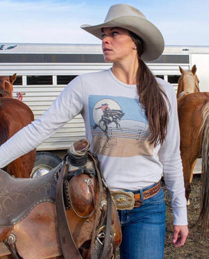 Original Cowgirl Clothing Ladies' Thermal Moonlight Cowboy