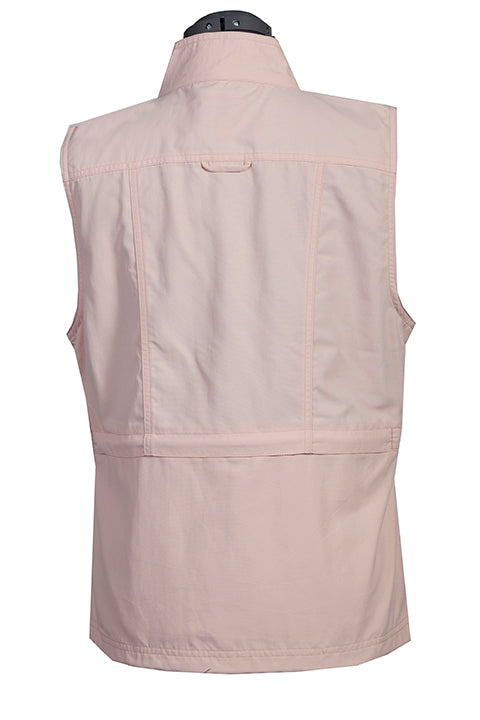 Farthest Point Collection Multi Pocket Ladies' Vest Rose Front #6262