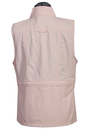 Farthest Point Collection Multi Pocket Ladies' Vest Rose Front #6262