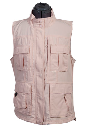 Farthest Point Collection Multi Pocket Ladies' Vest Rose Front #6262